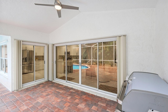 view of patio / terrace with ceiling fan