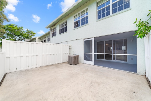 view of patio / terrace featuring central AC