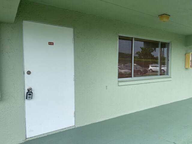 view of doorway to property