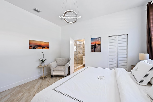 bedroom with ensuite bath