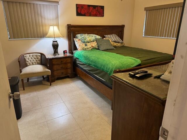 view of tiled bedroom