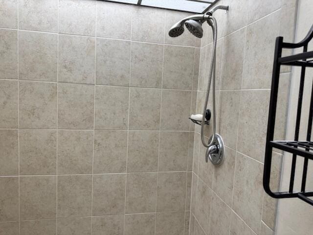 details with tiled shower