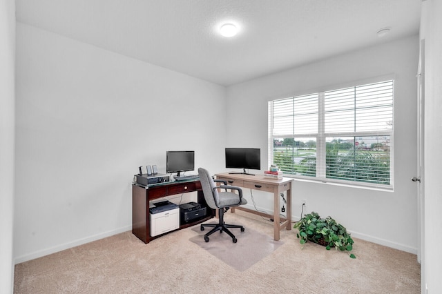 view of carpeted office