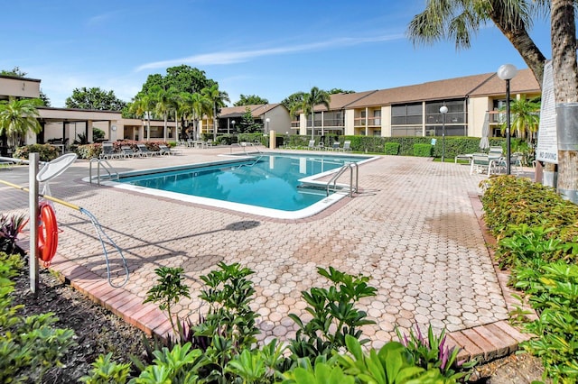 view of pool with a patio