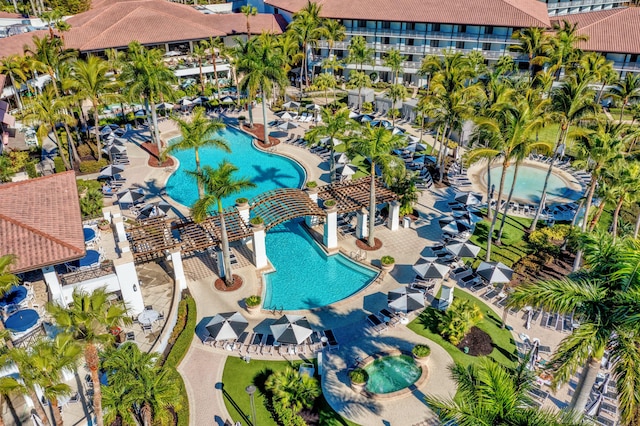 411 4th Ter, Palm Beach Gardens, FL 33418 - drone / aerial view of a pool