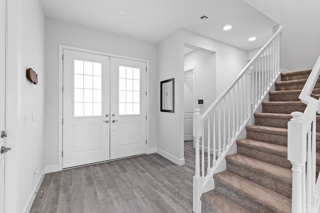 entryway featuring hardwood / wood-style floors