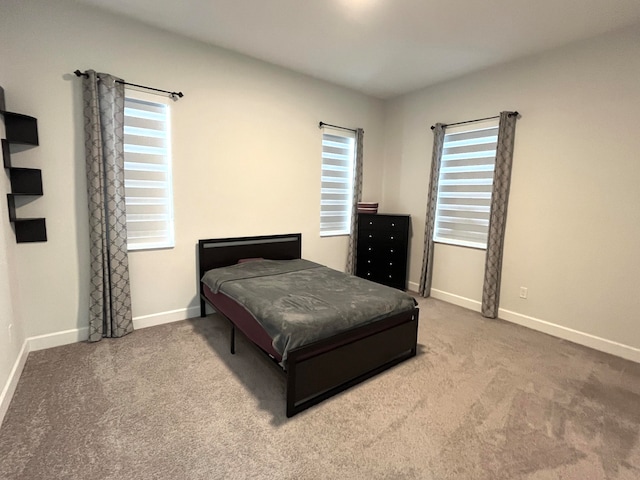 bedroom featuring carpet