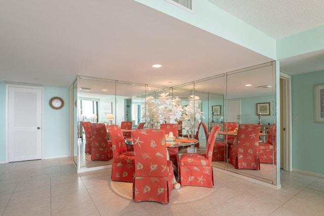 dining room with light tile patterned floors