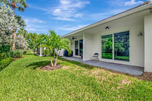 view of yard with a patio area