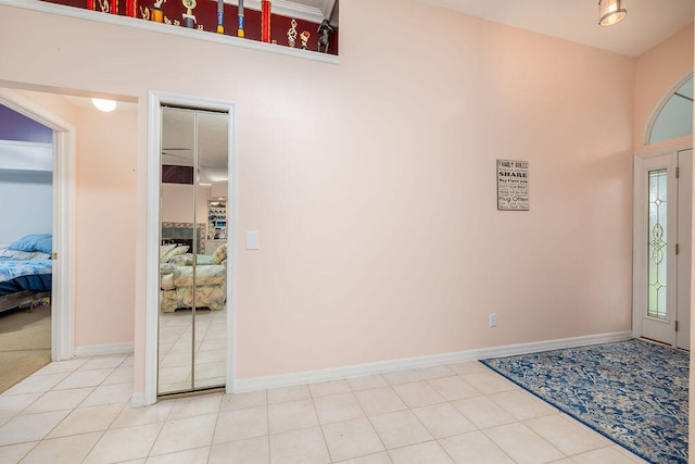 view of tiled foyer entrance