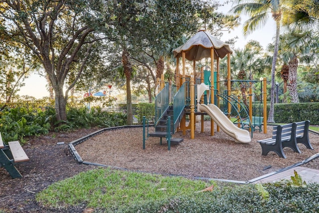 view of jungle gym