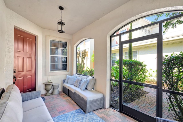 view of sunroom