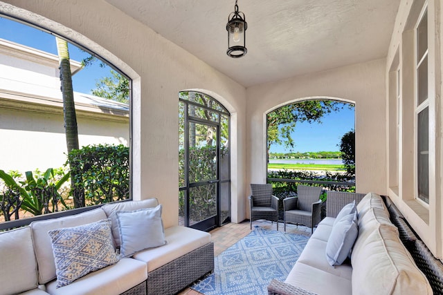 view of sunroom