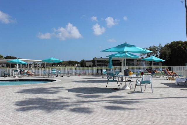 view of pool with a patio area