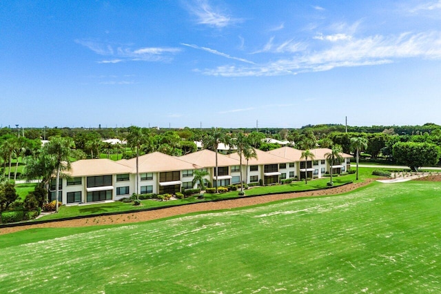 view of home's community featuring a yard