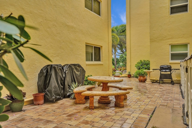 view of patio with grilling area