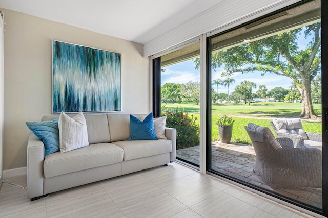 view of sunroom