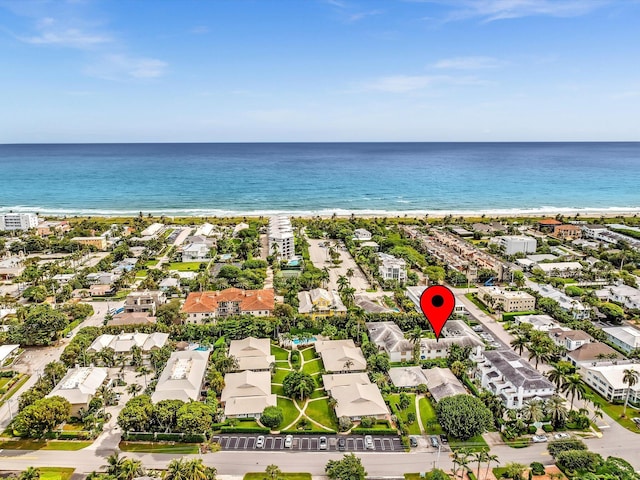 1015 Ingraham Ave Unit 6, Delray Beach, FL 33483 - bird's eye view featuring a beach view, a water view, and a residential view