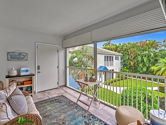 view of sunroom