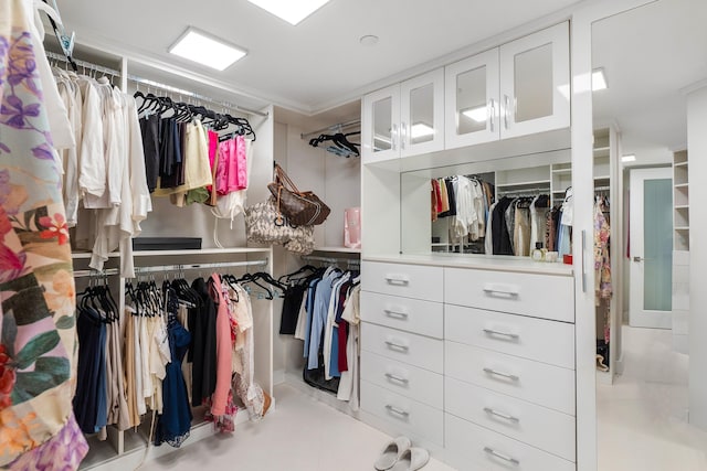 view of walk in closet