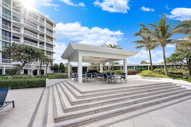 view of community featuring a patio area