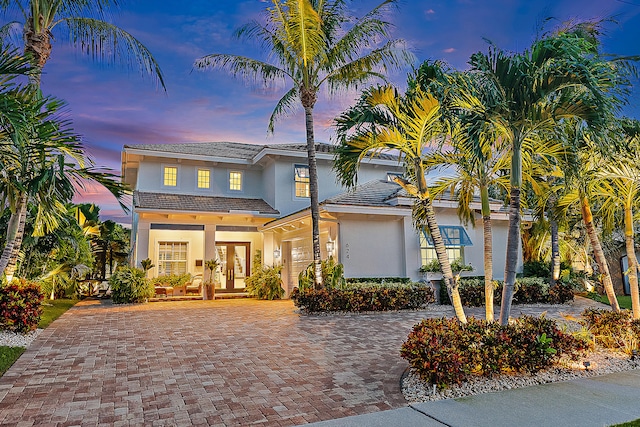 view of front of house with french doors