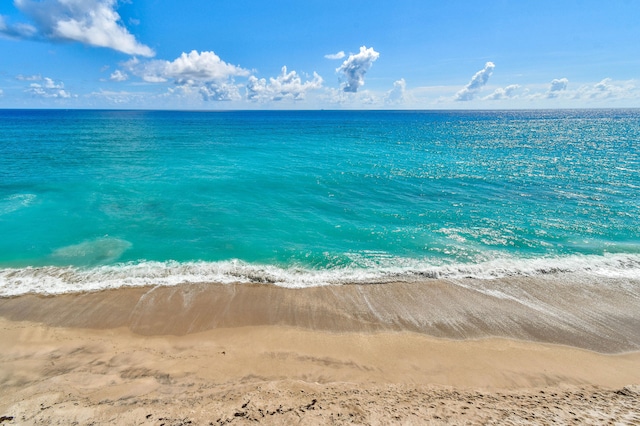 water view with a view of the beach