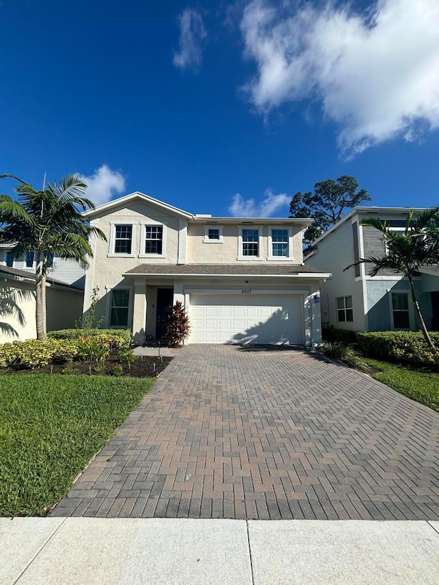 front facade featuring a garage