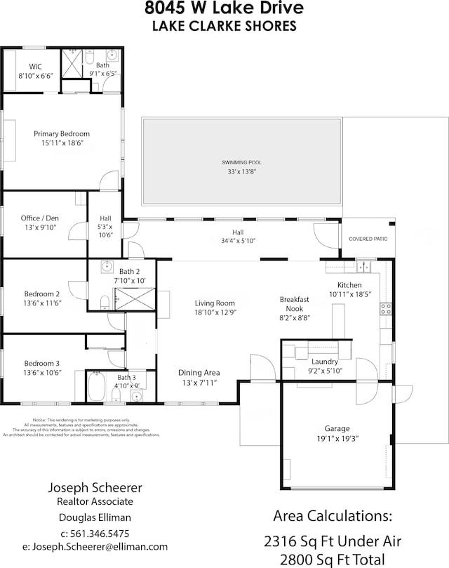 8045 W Lake Dr, Lake Clarke Shores, FL 33406 - home floor plan