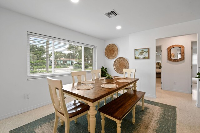 8045 W Lake Dr, Lake Clarke Shores, FL 33406 - dining room featuring baseboards and recessed lighting