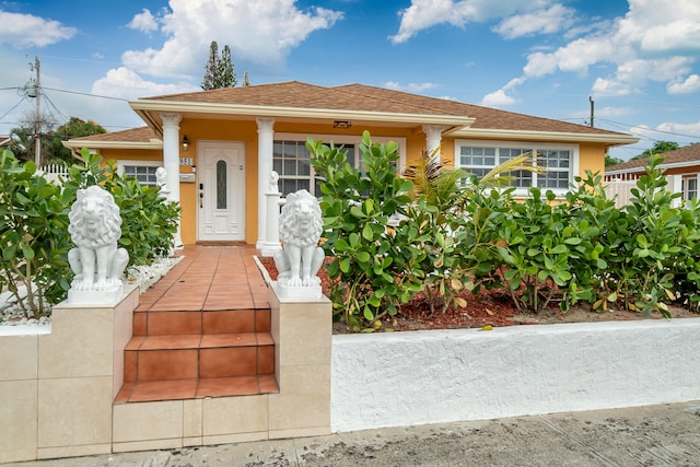 view of bungalow-style home