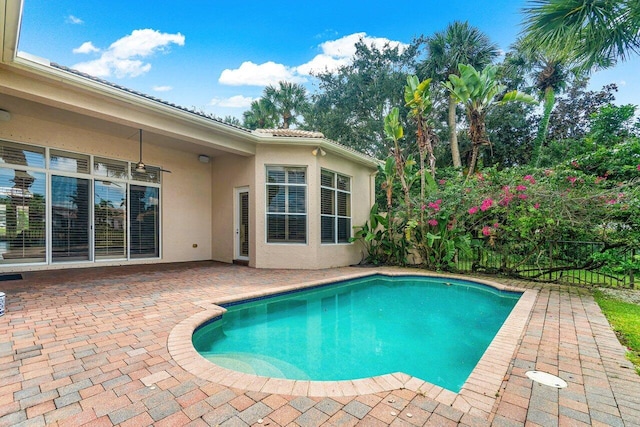 view of pool featuring a patio area