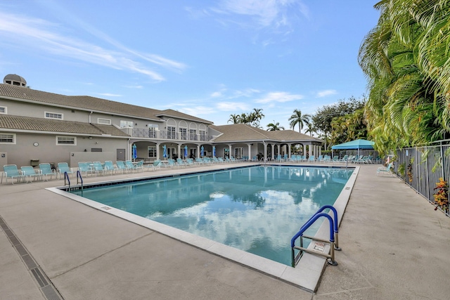 view of pool with a patio area