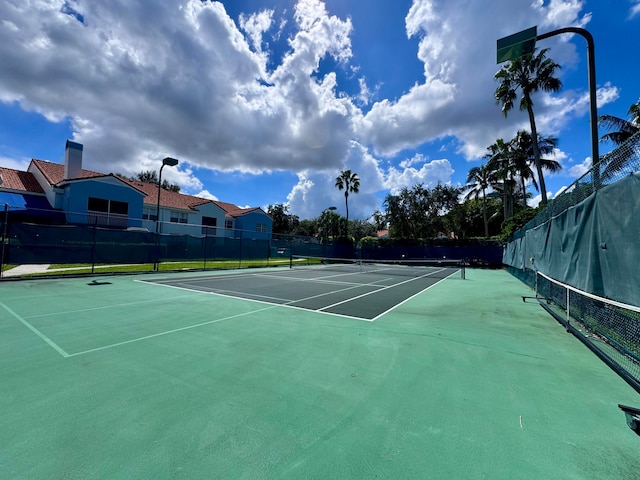 view of tennis court