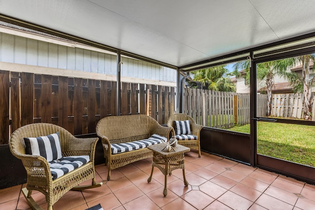 view of sunroom