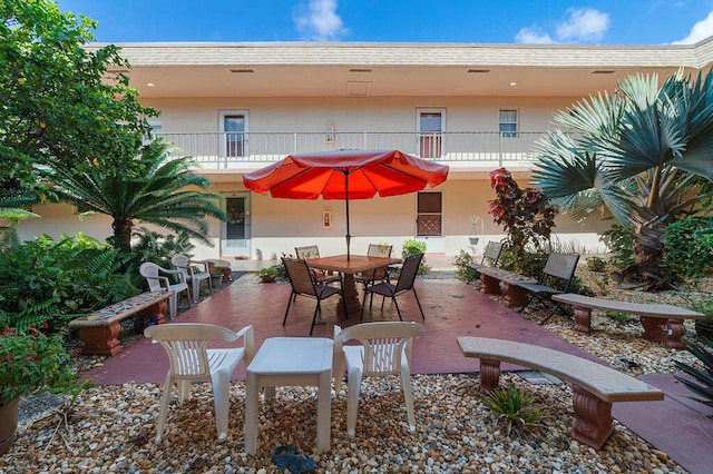 view of patio / terrace featuring a balcony