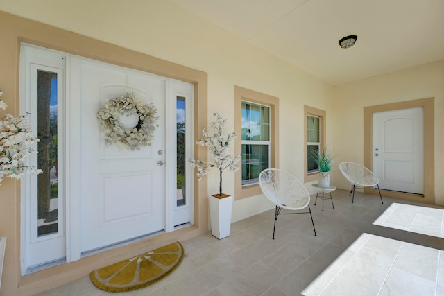 view of doorway to property