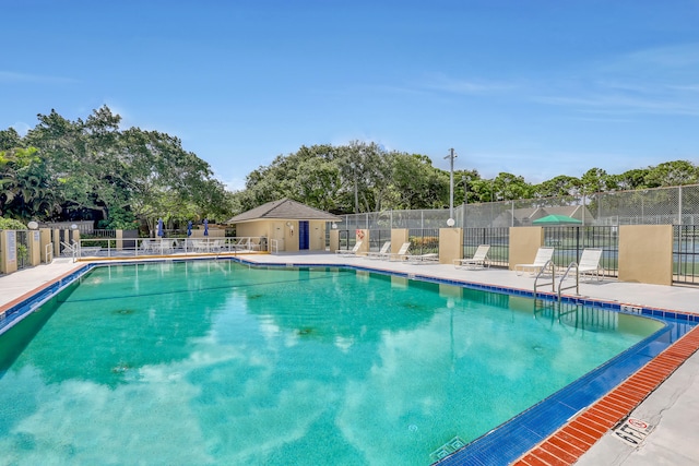 view of pool with a patio