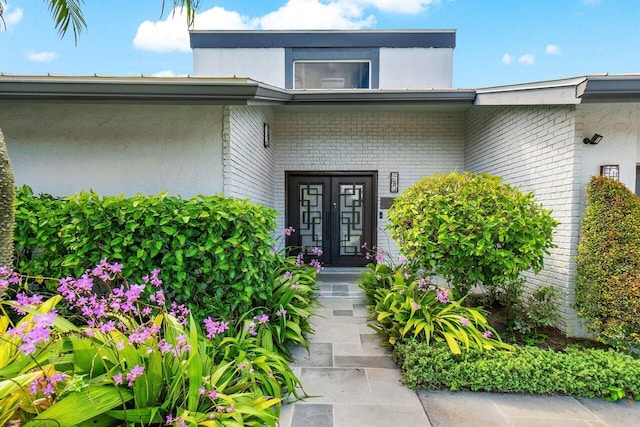 entrance to property with french doors