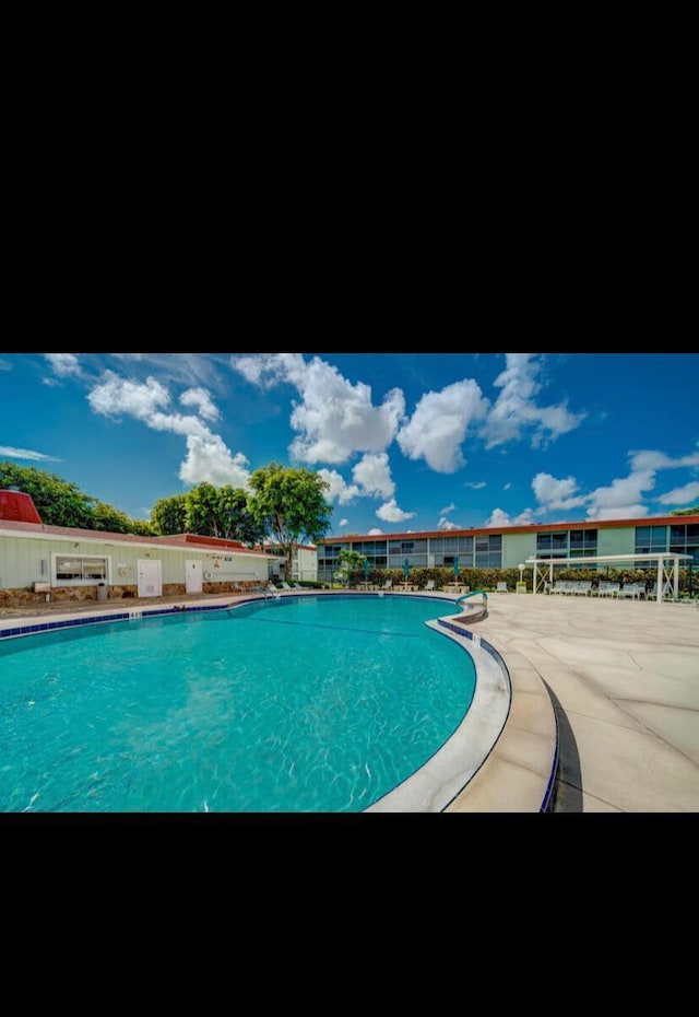 view of pool with a patio