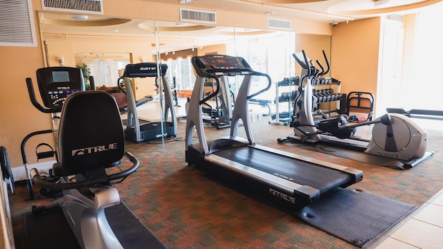 view of workout area