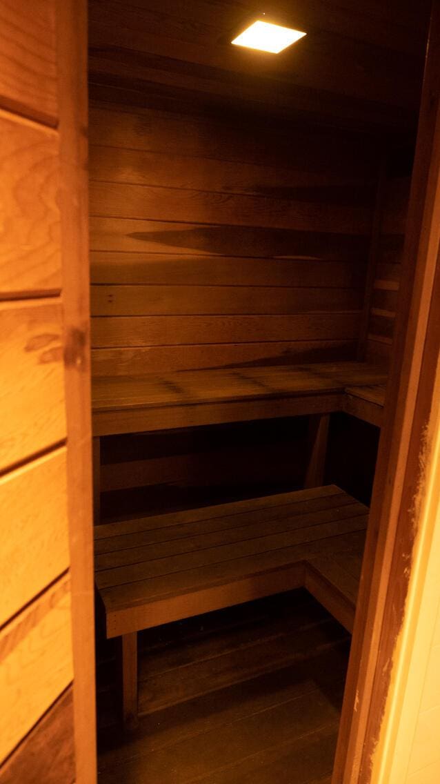 view of sauna