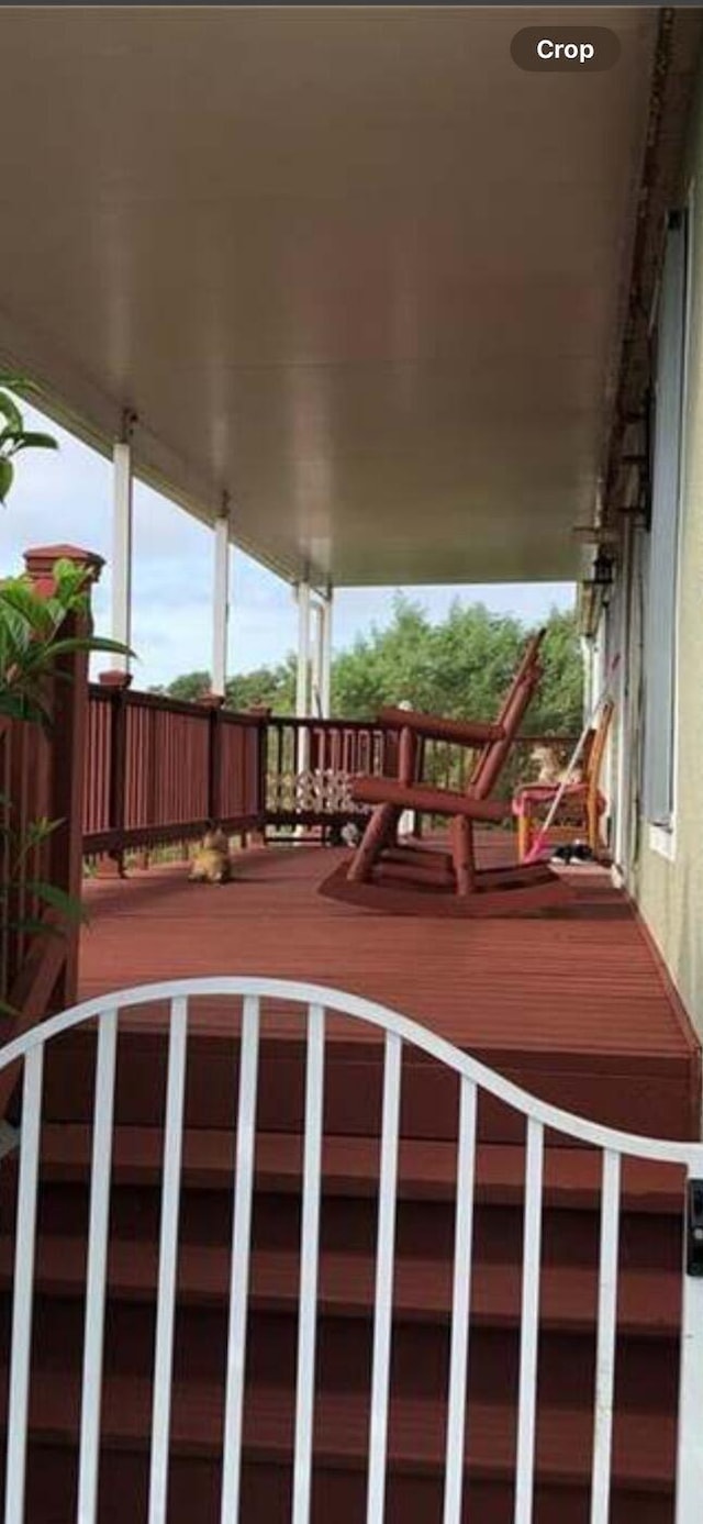 wooden deck with a porch