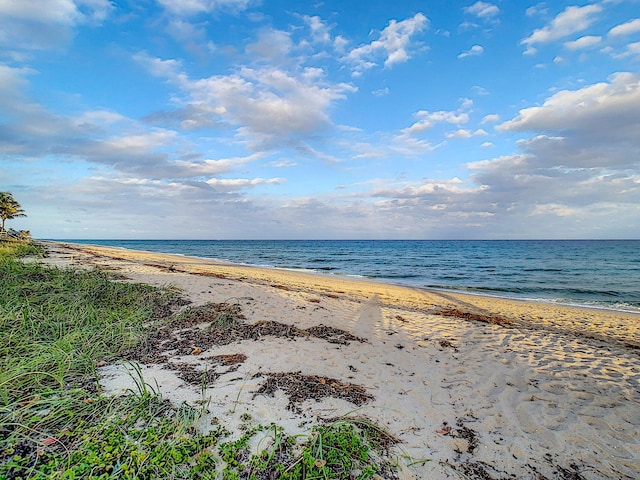 property view of water with a view of the beach