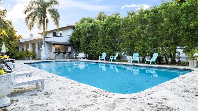 view of pool with a patio area