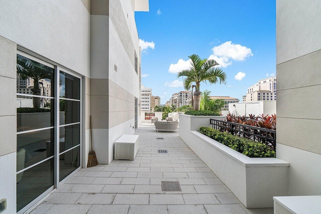 view of patio / terrace featuring a balcony