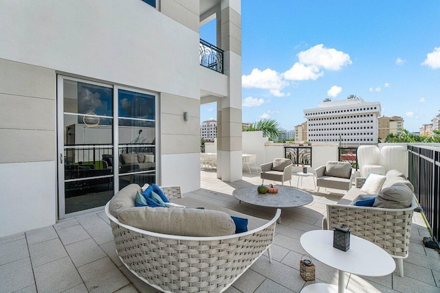 view of patio featuring outdoor lounge area