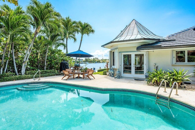 view of pool with a patio area