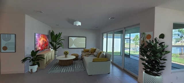 building lobby featuring visible vents