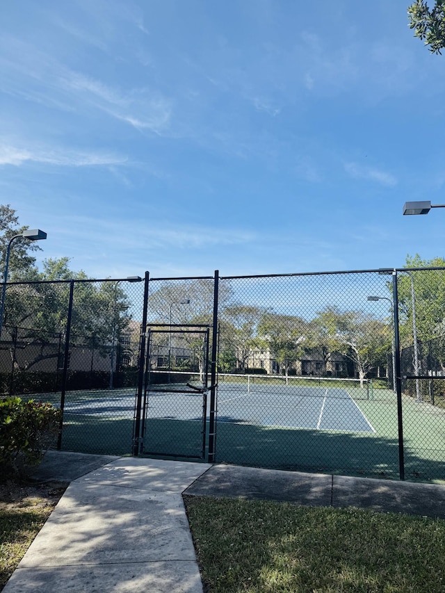 view of tennis court